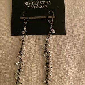 Simply Vera Vera Wang earrings dangle pearl silver